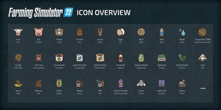 New Farming simulator 22 icons – FS22 mod