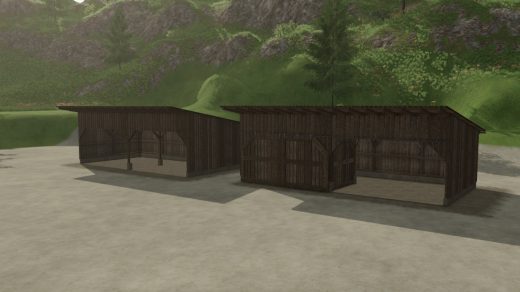 Double-door wooden shed V1.0