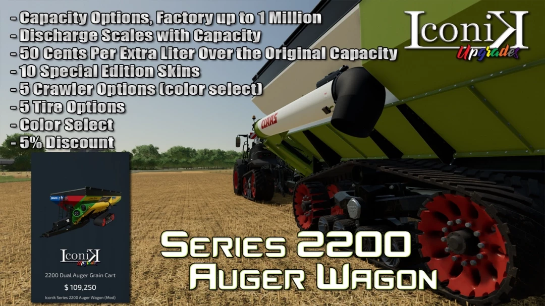 Iconik Series 2200 Auger Wagon V10 Fs22 Mod