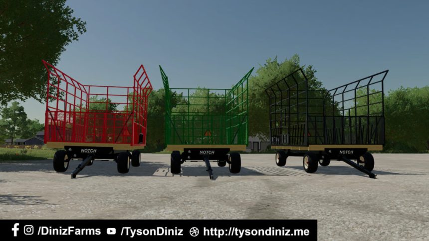 Notch Thrower Rack Wagon – FS22 mod