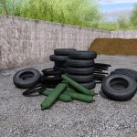 Placeable bunker silos tires V1.0