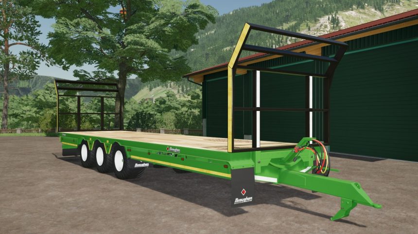 Broughan 32F bale trailer V1.0 – FS22 mod