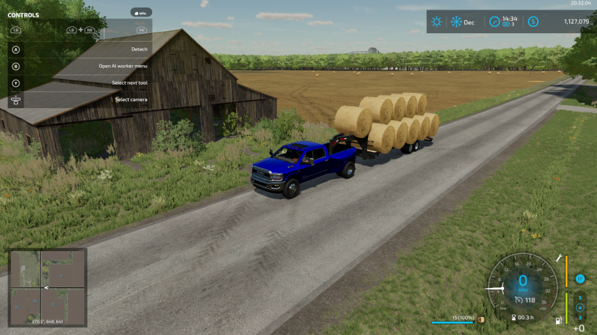 Lizard Gooseneck Bale Trailer – FS22 mod