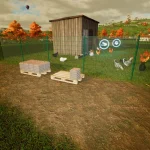 SMALL WOODEN CHICKEN COOP WITH ENCLOSURE V1.0