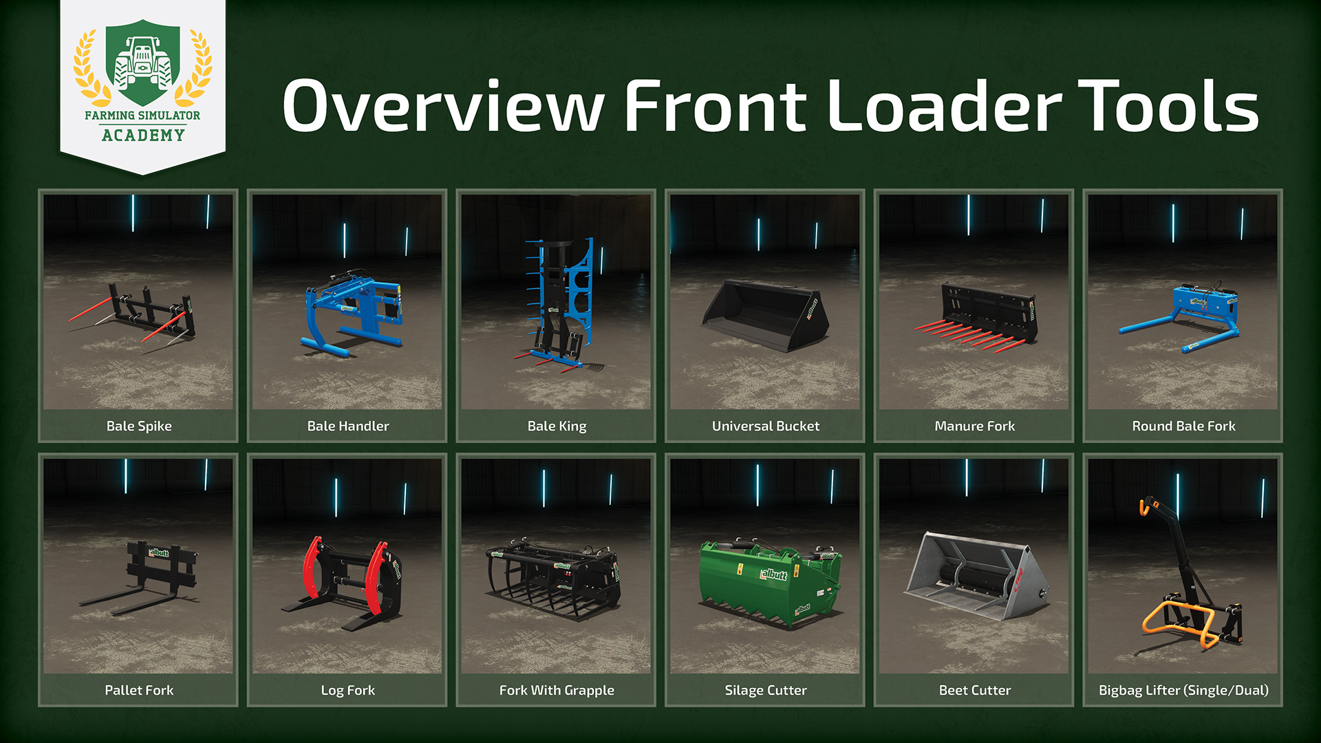 Farming Simulator 22 Front Loaders Attachments And Tools