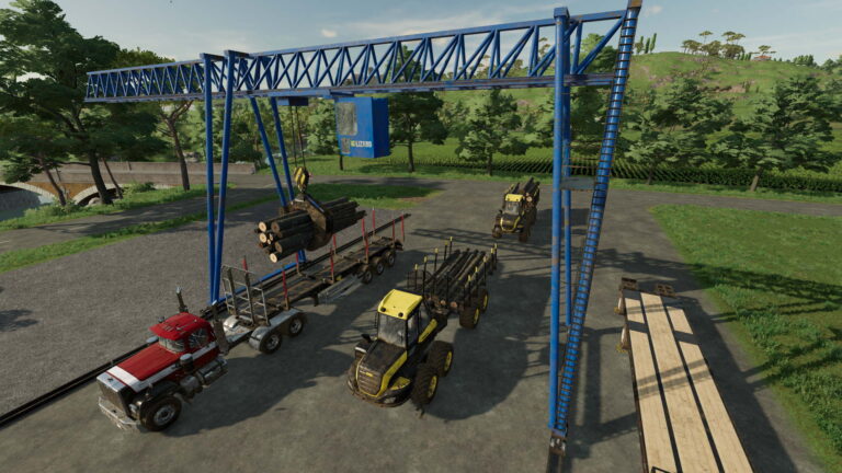 Wood Crane V1.2 – FS22 mod