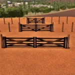 BARBED WIRE FENCE AND WOODEN GATE V1.0