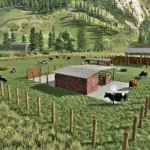 COW PASTURE WITH MILKING BARN V1.04