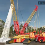 TRAIL KING DOUBLE SCHNABLE TRAILER AND WIND TOWER SECTIONS V1.05