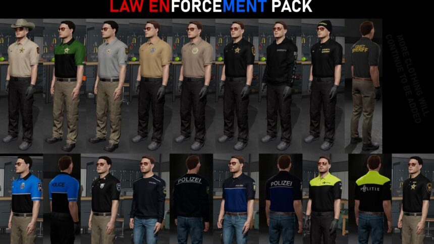 Wardrobe Plus Law Enforcement Pack V1.0.2 – FS22 mod