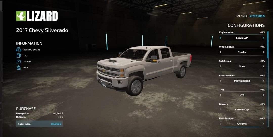 2017 SILVERADO 2500 V1.0 – FS22 mod