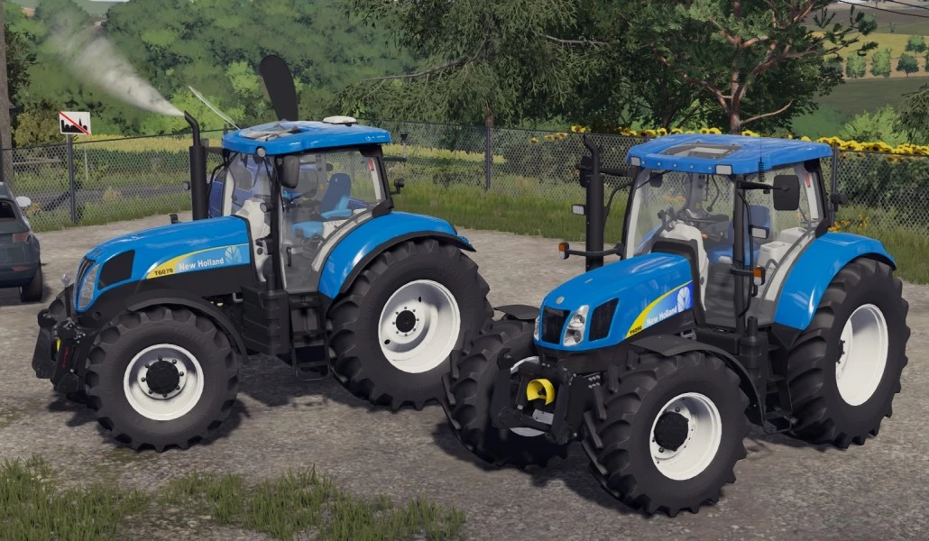 NEW HOLLAND T6 4 AND 6 CYL SERIES PACK V1.0 – FS22 mod