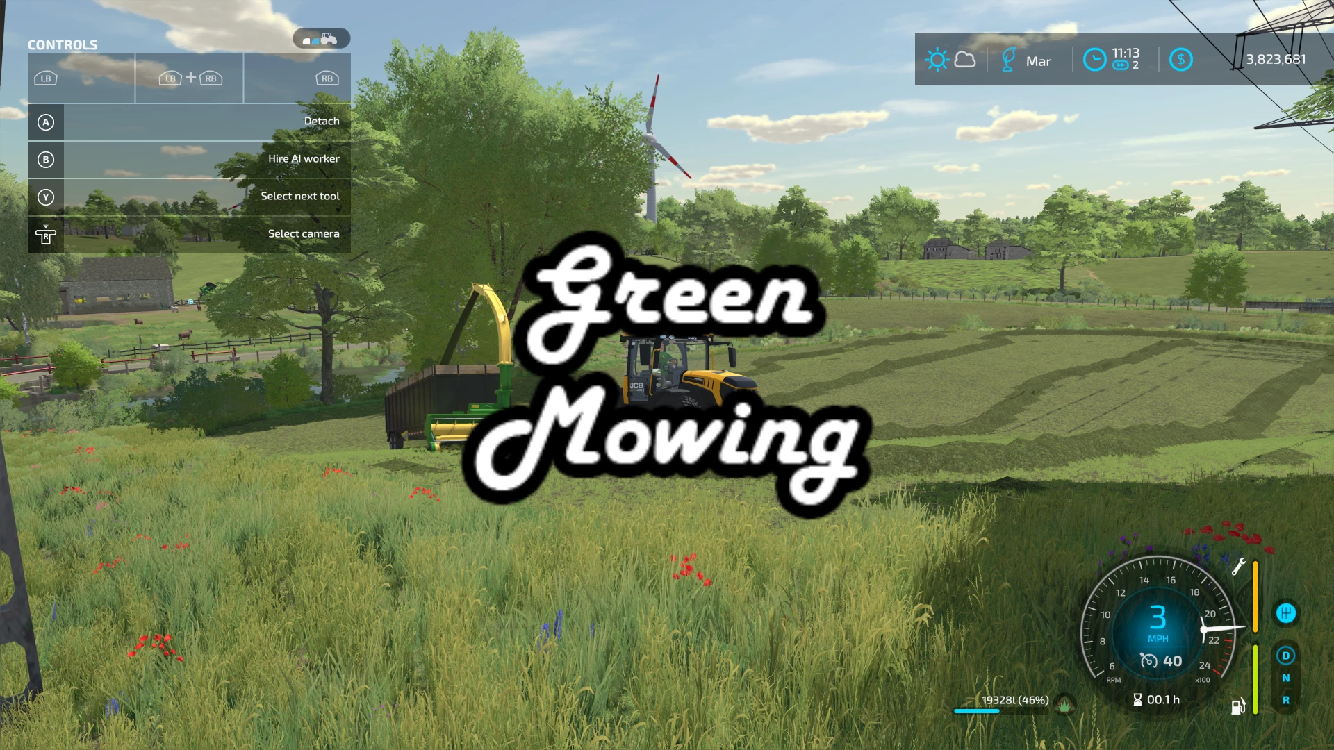 GREEN MOWING V1.0 – FS22 mod