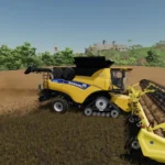JD HD50F WITH INTEGRATED CUTTERBAR WAGON V1.04