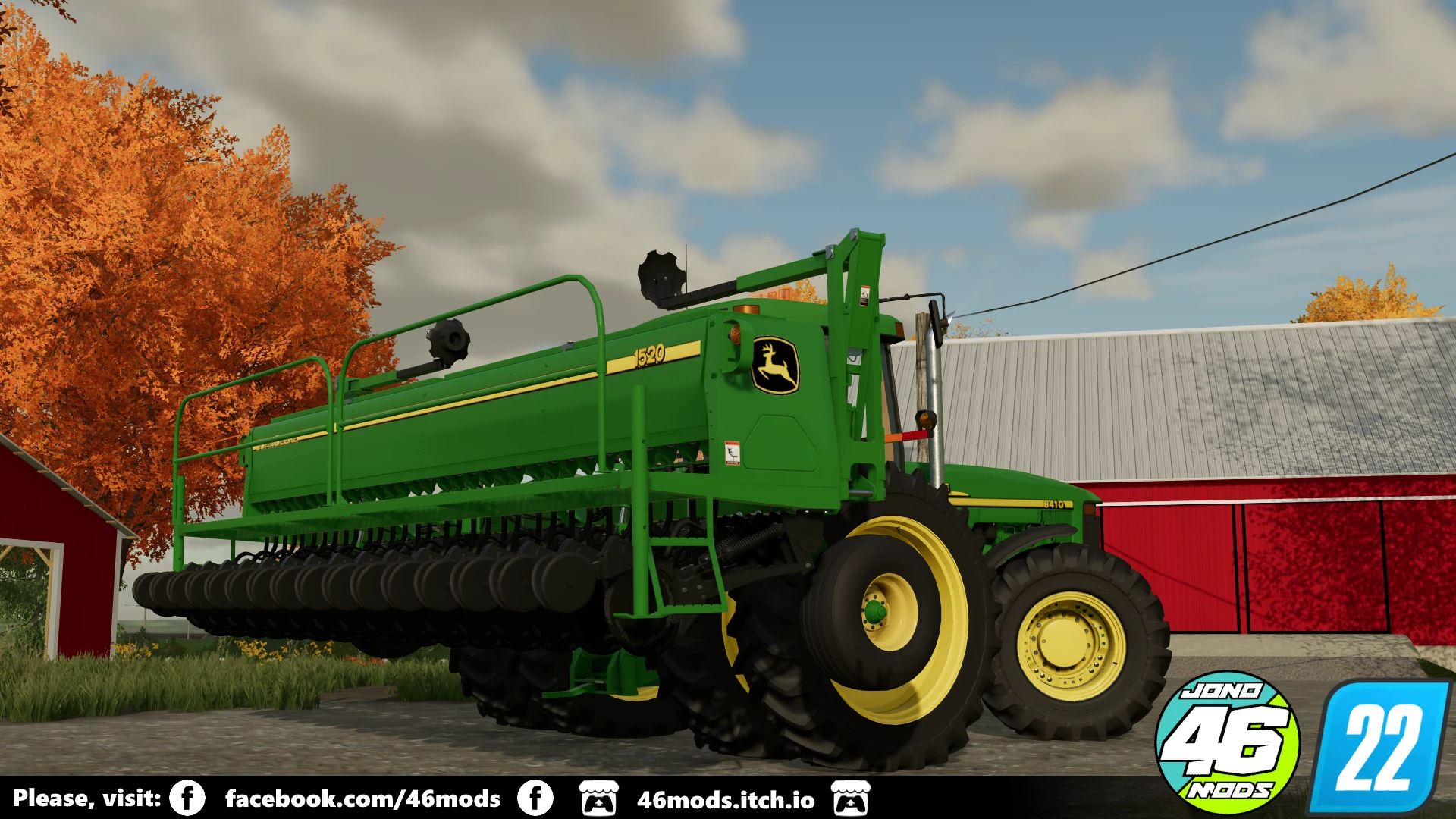 JOHN DEERE 1520, 3 POINTS HITCH SEEDER V1.0 – FS22 mod