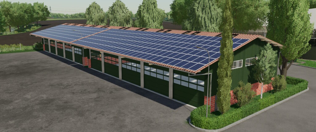 Machine Storage With Solar Panels