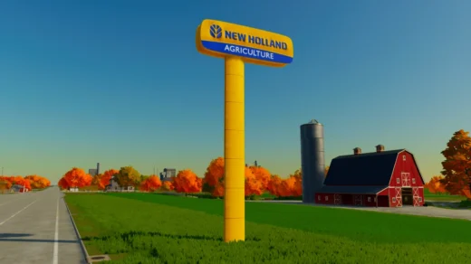 Placeable New Holland Dealer Signboard v1.0