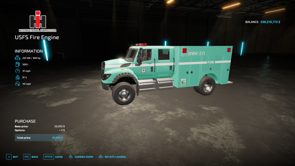 USFS Type 3 Engine V1.0 – FS22 mod