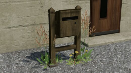 Wooden mailbox