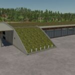 Hangar with vegetable roof