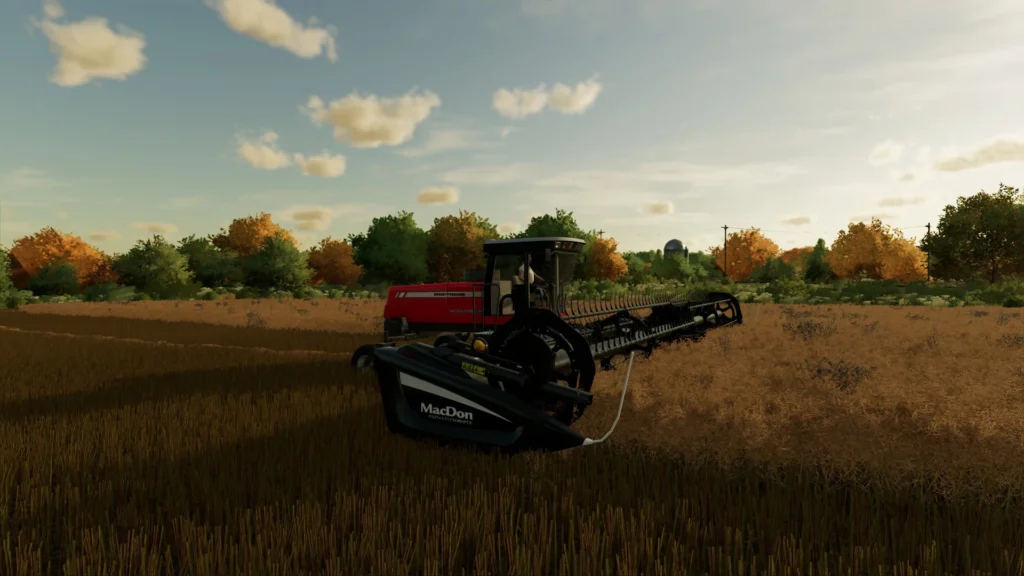 John Deere W260 + Macdon Swather Heads edit v1.0