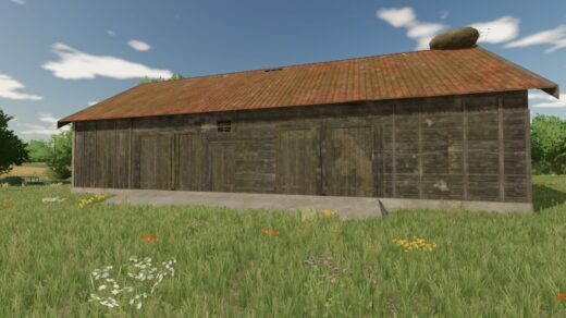 Old Polish wooden barn