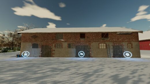 Old brick cowshed