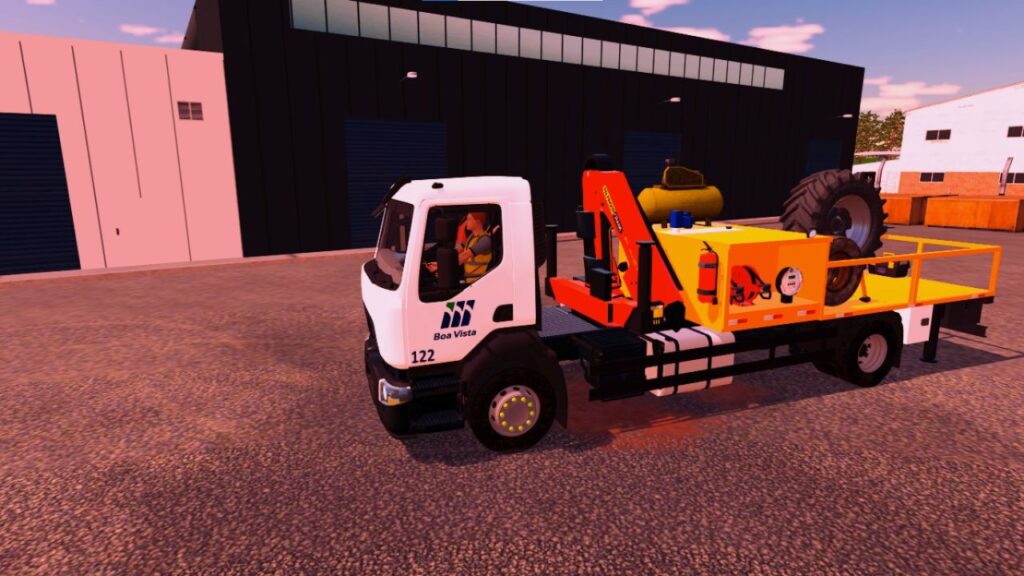 Truck with flatbed