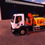 Truck with flatbed