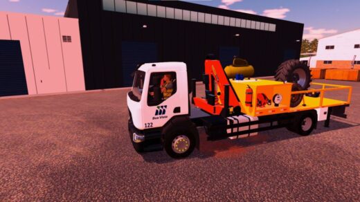 Truck with flatbed