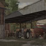 A shelter added to the building