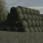 Stack of round bales