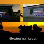 Glowing Wall Logos Pack3