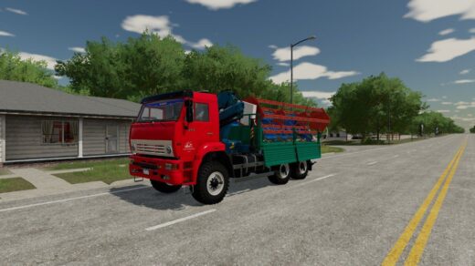 KamAZ-6522 with manipulator crane