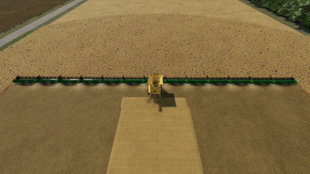 Combine harvester cutting bar 100 meters
